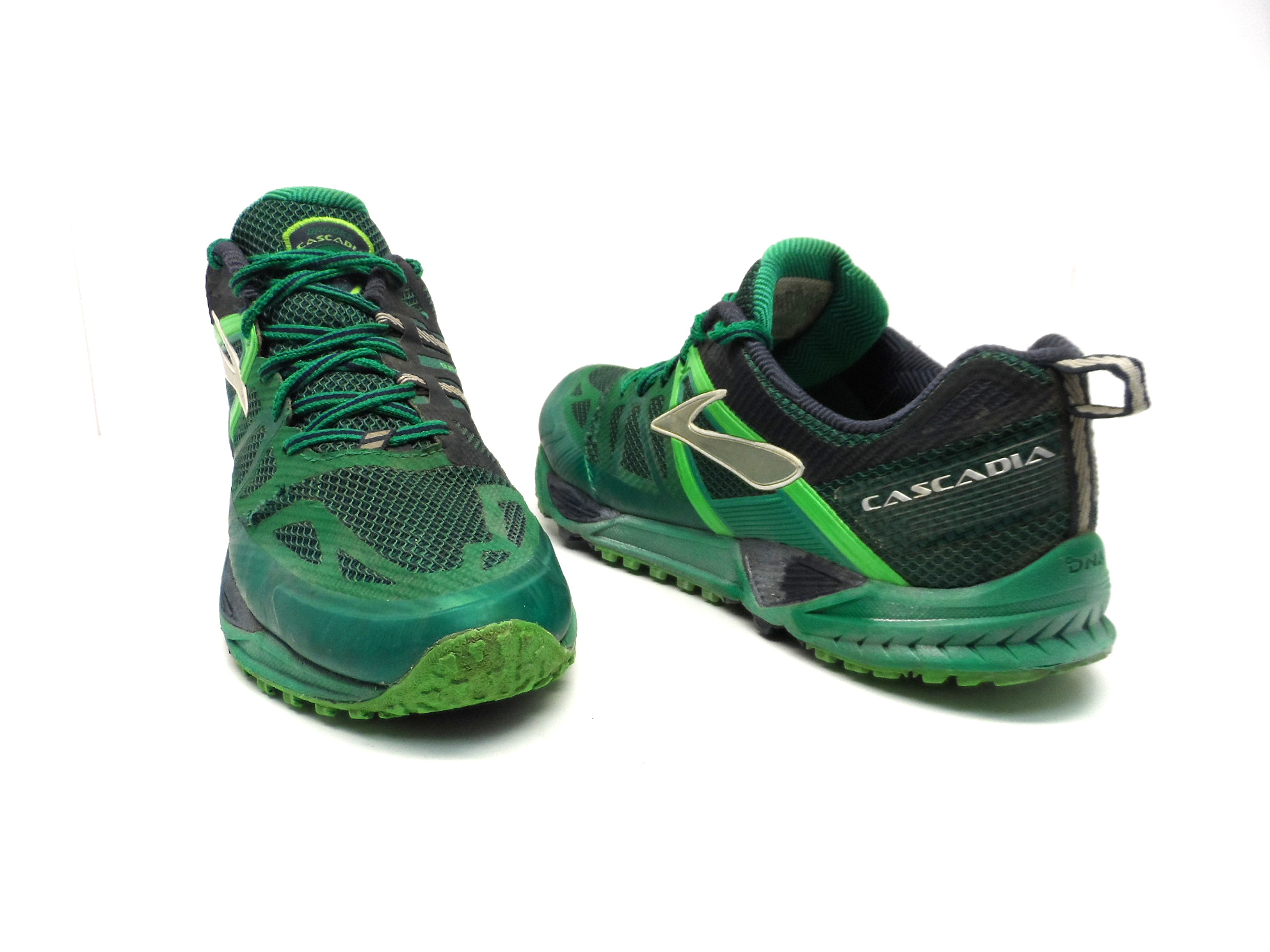 Brooks Men's Cascadia 10 Running Shoe Pepper Green/Obsidian Size 11.5